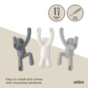 Buddy Wandhaken 3er-Set Grau-Mix 09