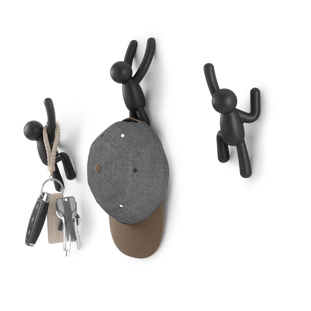 Buddy Wandhaken 3er-Set Schwarz 03