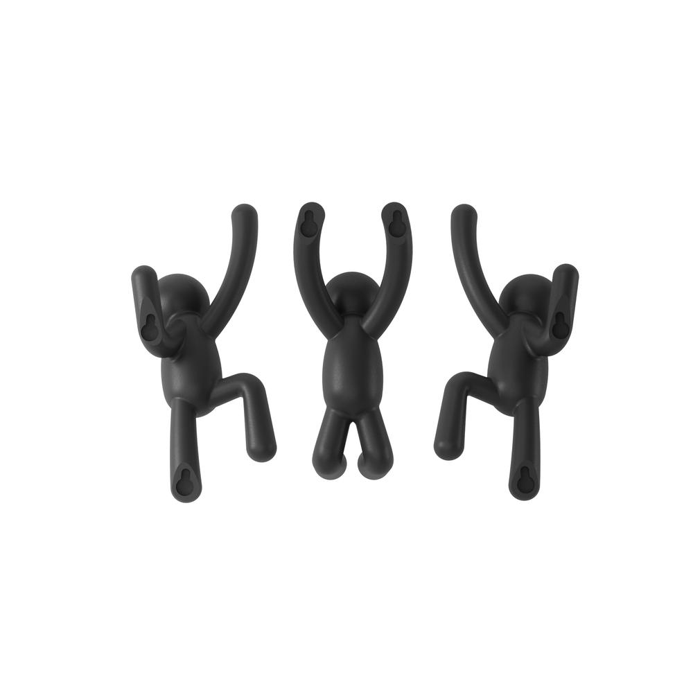 Buddy Wandhaken 3er-Set Schwarz 04