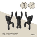 Buddy Wandhaken 3er-Set Schwarz 10