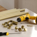 Cappa Gardinen-Doppelstange 168–305 cm Messing 02