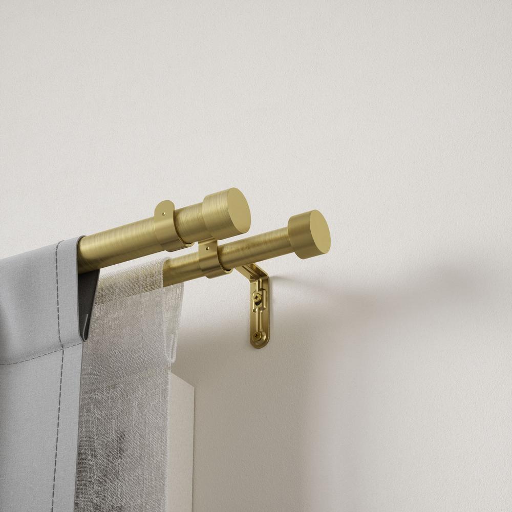 Cappa Gardinen-Doppelstange 168–305 cm Messing 03