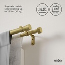 Cappa Gardinen-Doppelstange 168–305 cm Messing 07