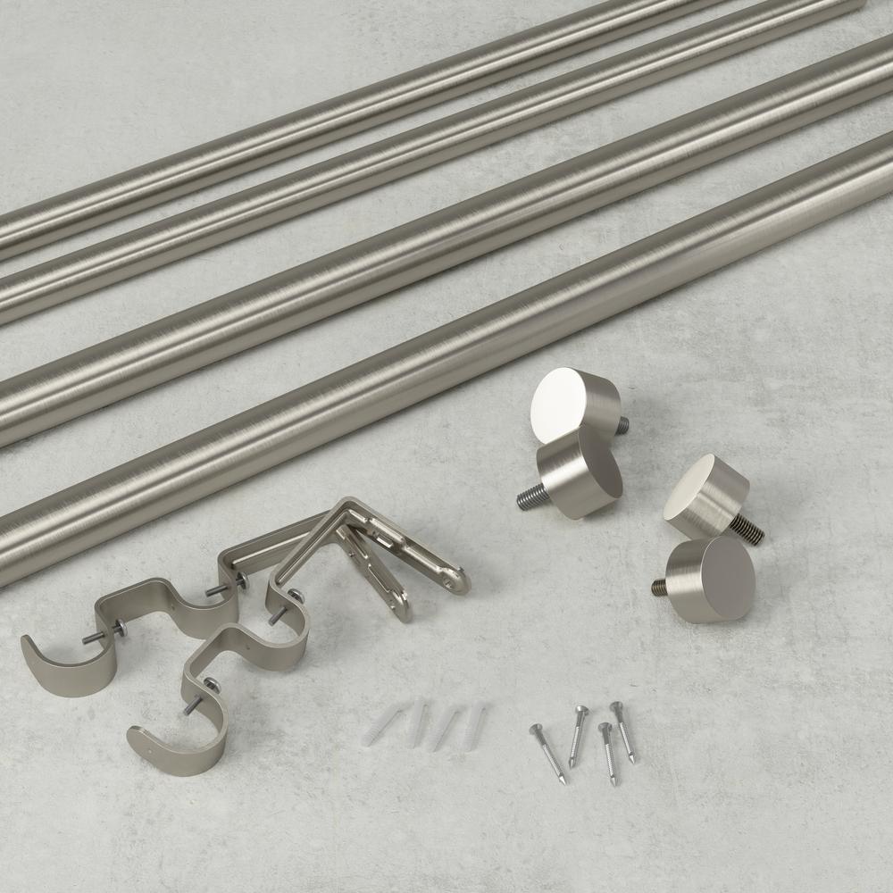 Cappa Gardinen-Doppelstange 168–305 cm Nickel 01