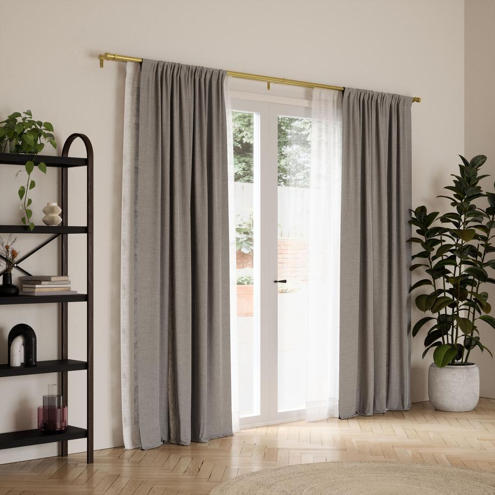 Cappa Gardinen-Doppelstange 91–168 cm Messing 05