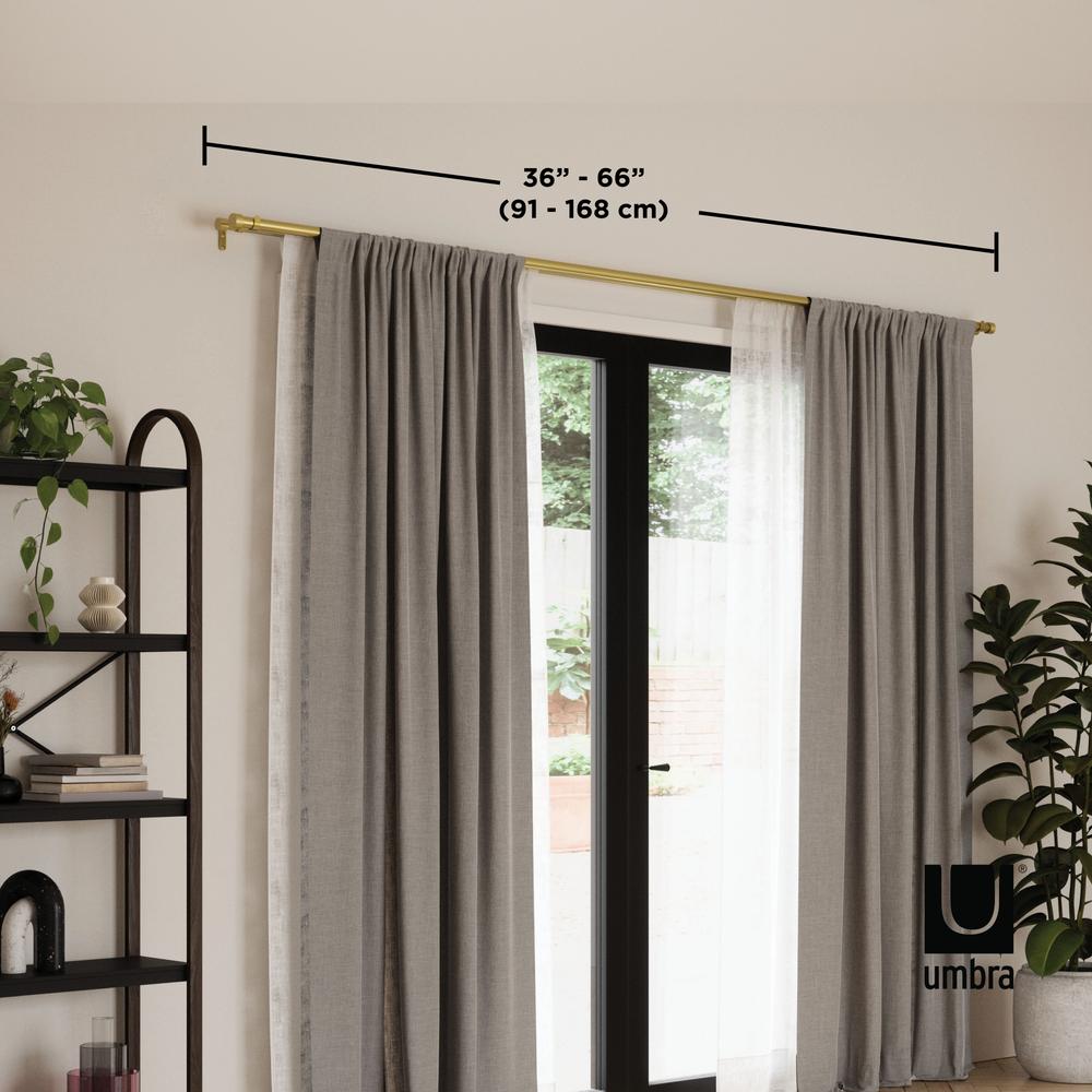 Cappa Gardinen-Doppelstange 91–168 cm Messing 06