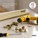 Cappa Gardinen-Doppelstange 91–168 cm Messing 09