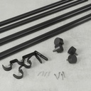 Cappa Gardinen-Doppelstange 91–168 cm Schwarz 01