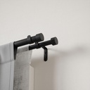 Cappa Gardinen-Doppelstange 91–168 cm Schwarz 03