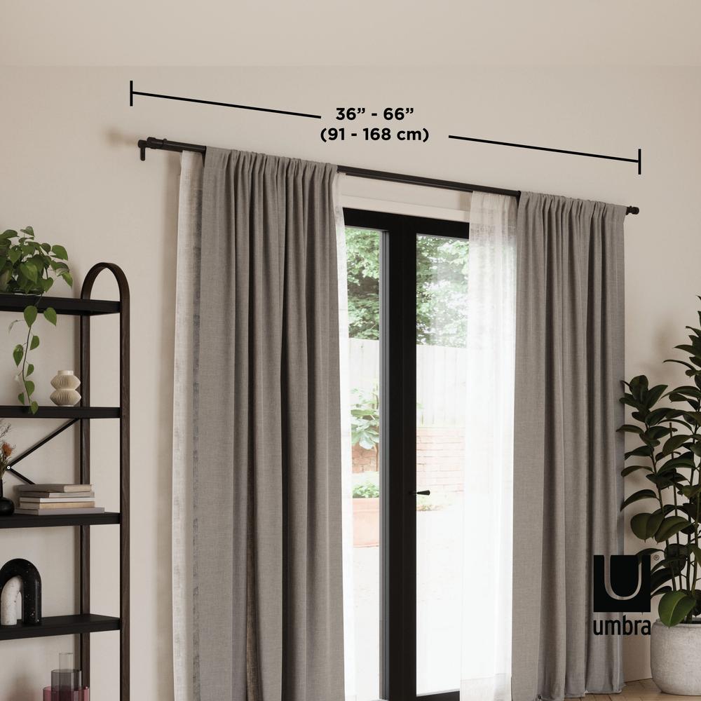 Cappa Gardinen-Doppelstange 91–168 cm Schwarz 06