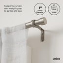 Cappa Gardinenstange 168–305 cm Nickel 08