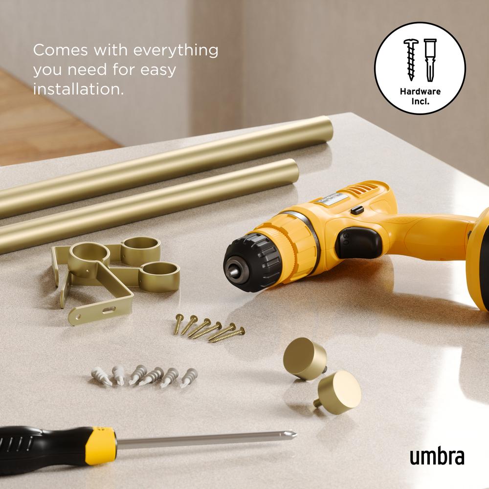Cappa Gardinenstange 91–168 cm Messing 08