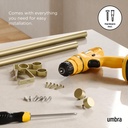 Cappa Gardinenstange 91–168 cm Messing 08
