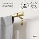 Cappa Gardinenstange 91–168 cm Messing 09