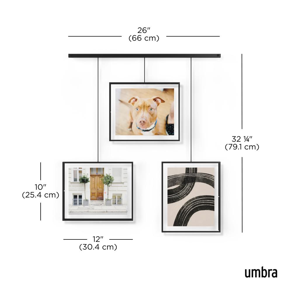 Exhibit Bilderrahmen 3er-Set 20 x 25 cm Schwarz 06