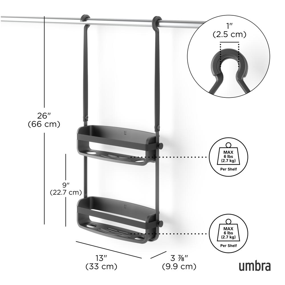 Flex Duschablage Schwarz 12