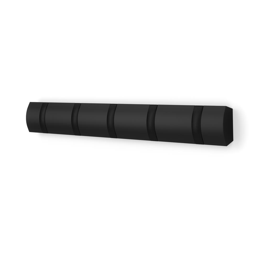 Flip Hakenleiste 5 Haken Schwarz 01
