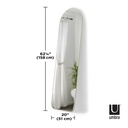 Lehnspiegel Bogenform 51 x 157 cm Messing 08