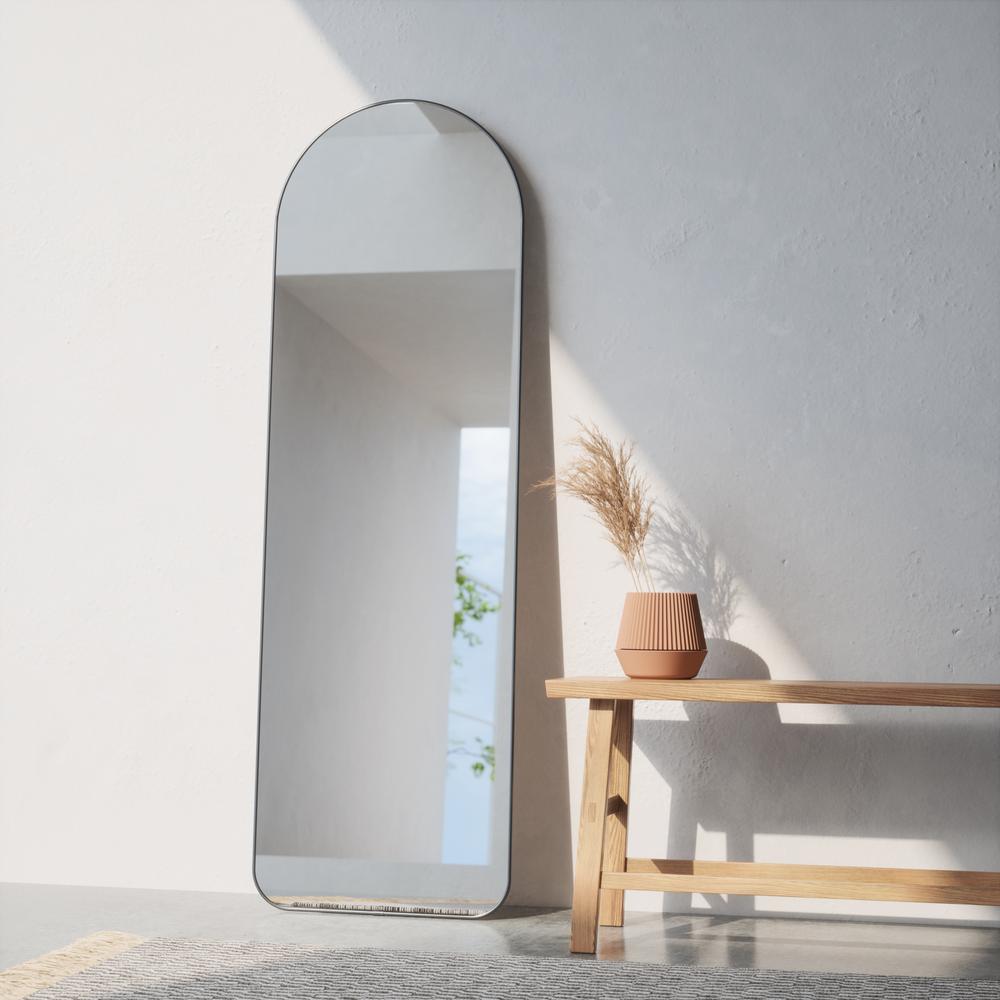 Lehnspiegel Bogenform 51 x 157 cm Titan 08