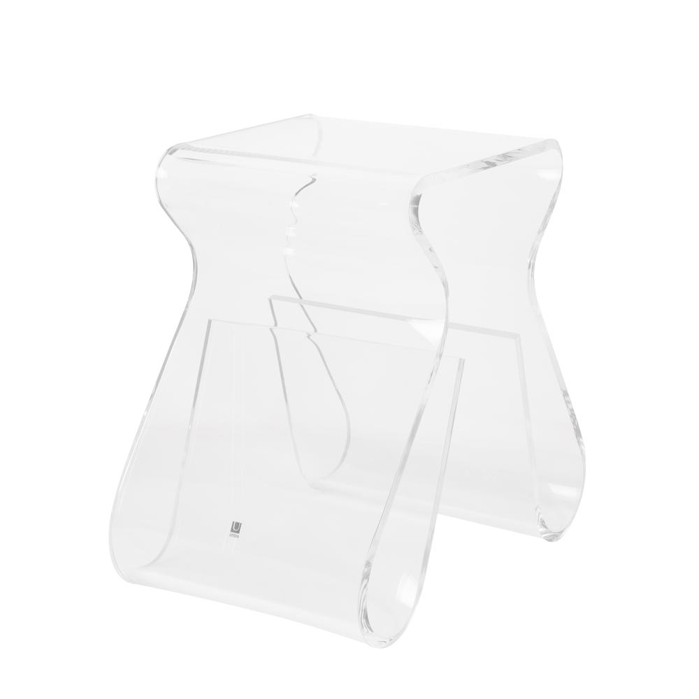 Magino Hocker mit Zeitschriftenablage Transparent 02