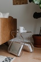 Magino Hocker mit Zeitschriftenablage Transparent 10