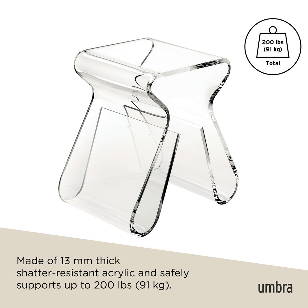 Magino Hocker mit Zeitschriftenablage Transparent 14