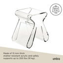 Magino Hocker mit Zeitschriftenablage Transparent 14