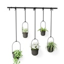 Triflora Blumenampel 5 Töpfe Weiß/Schwarz 01
