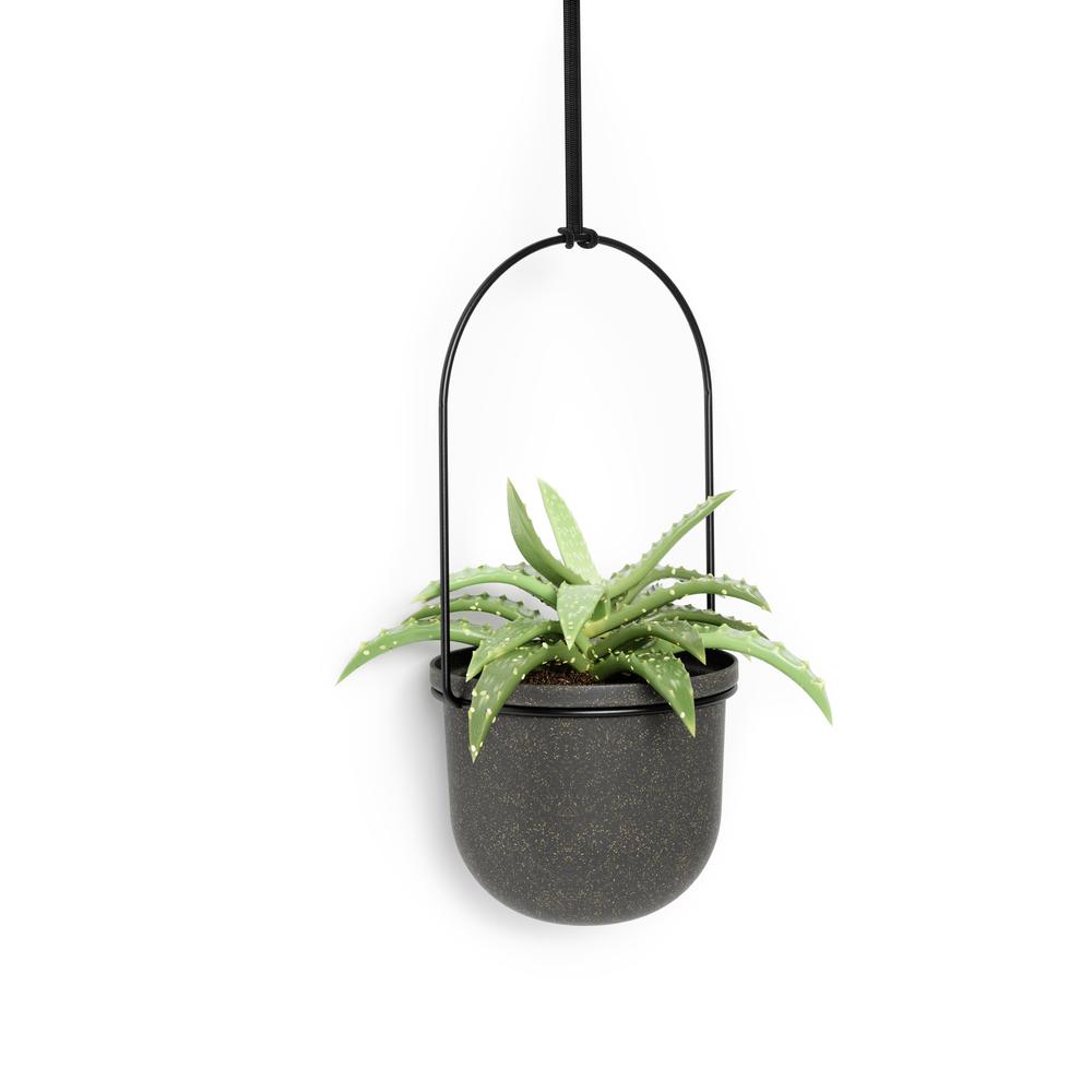 Triflora Blumenampel 5 Töpfe Weiß/Schwarz 03