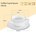 Cappuccinotasse mit Untertasse, 170 ml 1