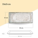 Flache rechteckige Platte 33x15 cm 1