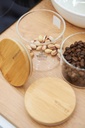 Glas mit Bambusdeckel 10x10 cm 600 ml 2