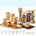 Glas mit Bambusdeckel 10x10 cm 600 ml 3