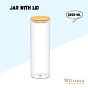 Glas mit Bambusdeckel 10x30,5 cm 2000 ml 1