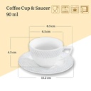 Kaffeetasse mit Untertasse, 6er-Set 2
