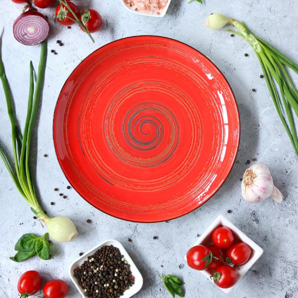 Spiral Speiseteller 25,5 cm rot 1