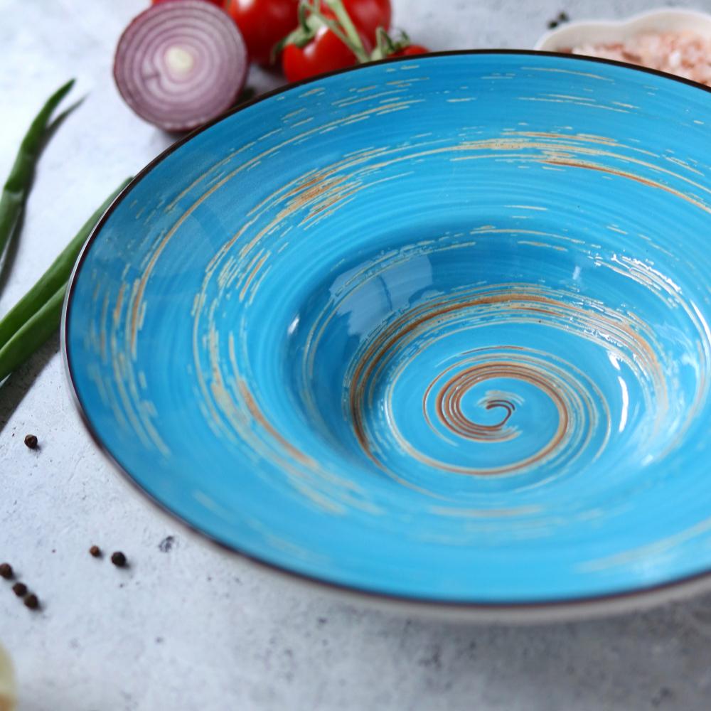Spiral tiefer Teller 24 cm 200 ml blau 1