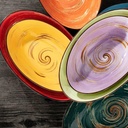 Spiral ovale Schale 30x19,5x7 cm gelb 1