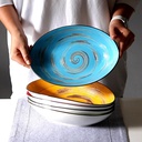 Spiral ovale Schale 30x19,5x7 cm blau 1