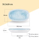 Tiefe ovale Platte 30,5x18 cm 1