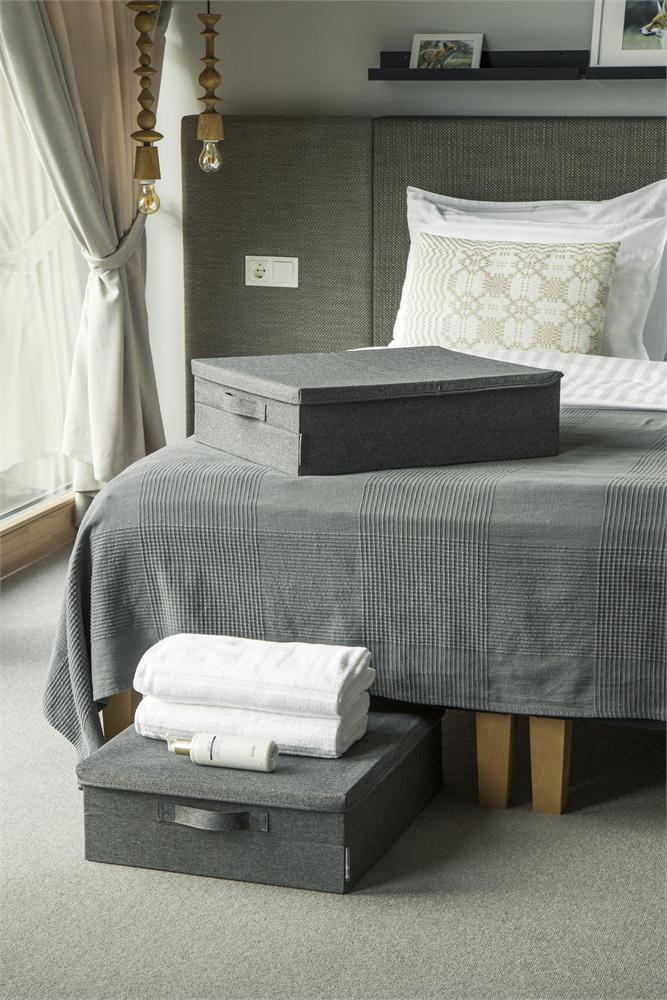 Unterbett-Aufbewahrung mit Deckel Grau – Anwendung 3