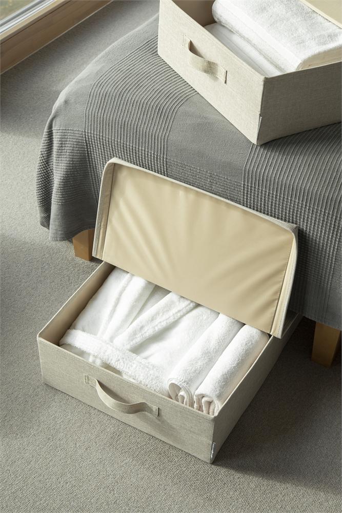 Unterbett-Aufbewahrung mit Deckel Beige – Anwendung 4