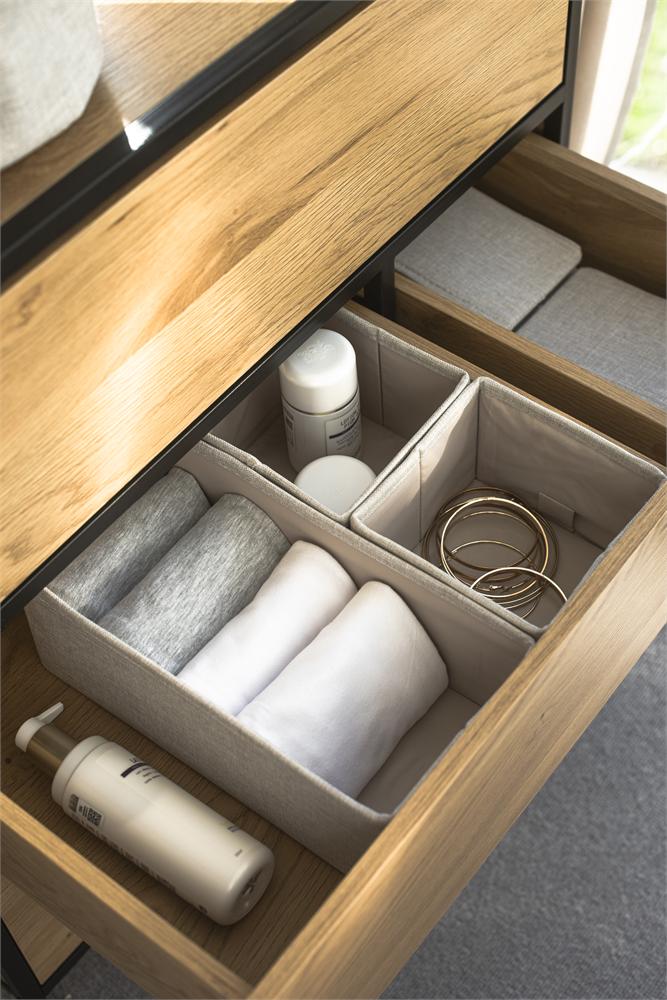 Schubladen-Organizer 3er-Set Beige – Anwendung 5