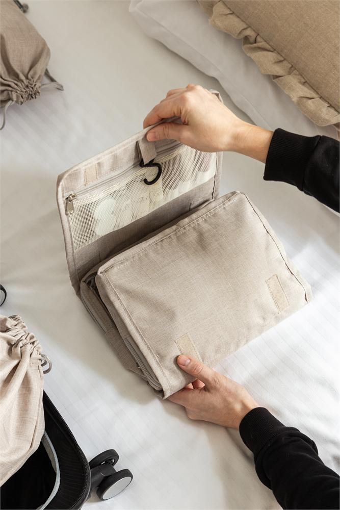 Toilettentasche groß Beige – Anwendung 3
