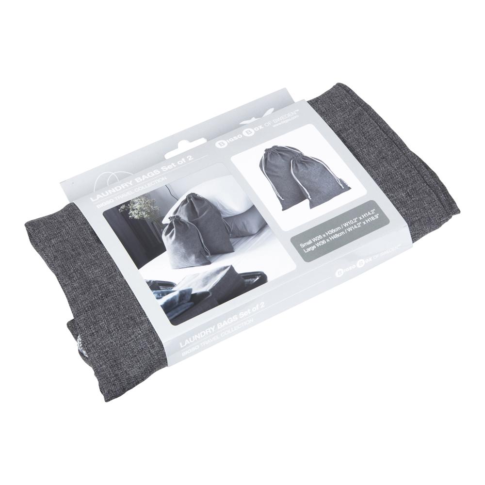 Wäschesäcke 2-tlg. Grau – Flachverpackung 2