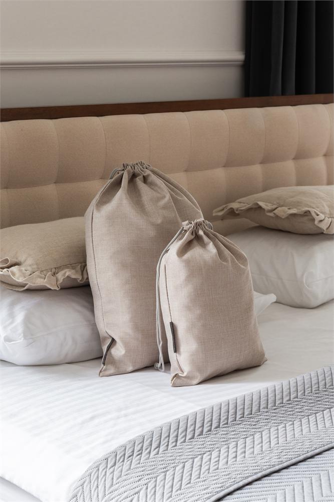 Wäschesäcke 2-tlg. Beige – Anwendung 4