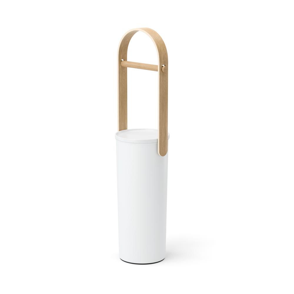Bellwood Toilettenpapierhalter mit Ablage Weiß/Natur 01