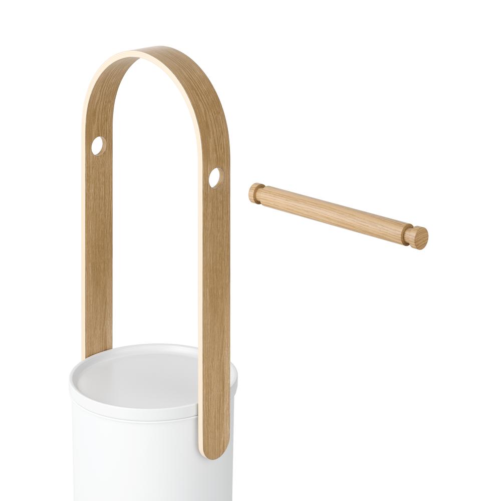 Bellwood Toilettenpapierhalter mit Ablage Weiß/Natur 06