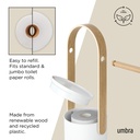 Bellwood Toilettenpapierhalter mit Ablage Weiß/Natur 19