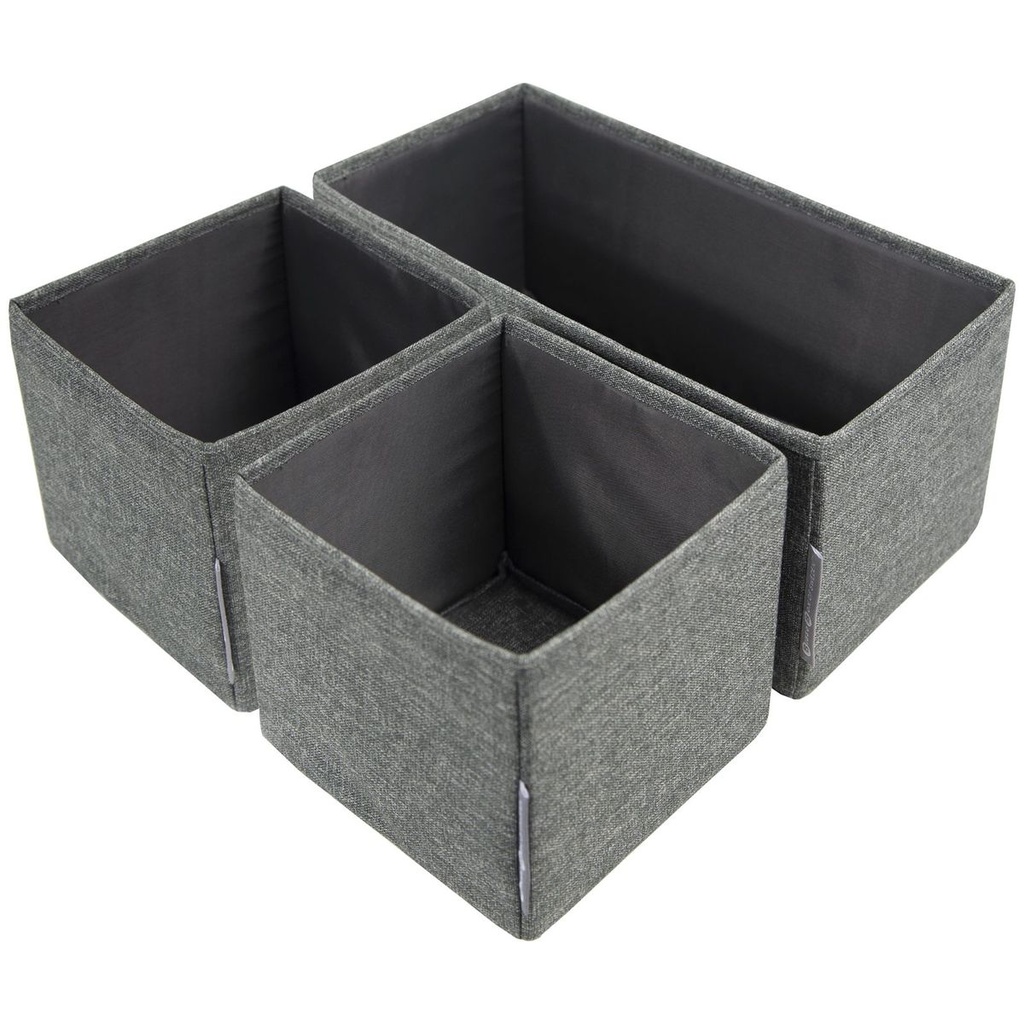 Schubladen-Organizer 3er-Set Grau